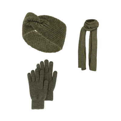 Winterset Dames - Handschoenen/Haarband/Sjaal - One Size - Taupe