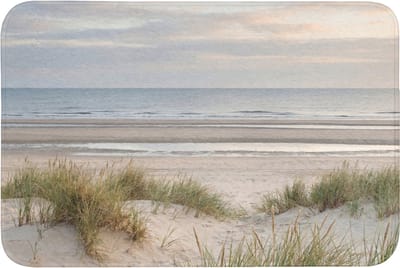 Badmat 90x60 cm - Antislip - Zandstrand - Bewolkt - Duinen - Badmatten voor badkamer - Badkamermat - Douchemat - Badkamer mat