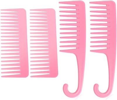Haarkam set - Brede tandkammen - Ontklitten haar - Antistatisch en hittebestendig - 22 x 6 cm - Roze