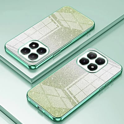 Hoesje geschikt voor Xiaomi 15T - Phonesta Crystal Sparkle Glitter Silicone Back Cover - Groen