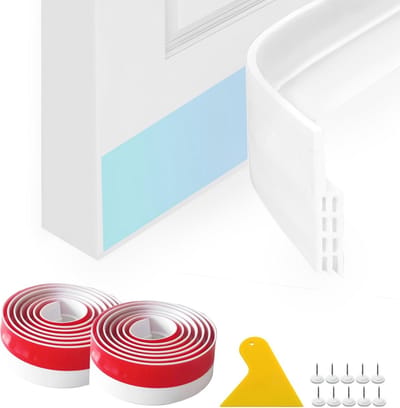 Siliconen Deurtochtstopper - 2 Stuks (0,9 m x 50 mm) met Strickle en Pushpins - Zelfklevende Afdichting voor Geluid en Stof