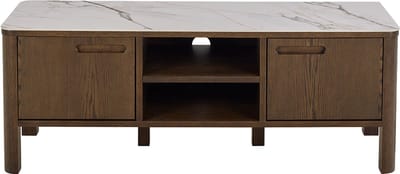 Giga Living Tv-Meubel Wilven - Beige Keramiek Walnoot - 120x40x45cm