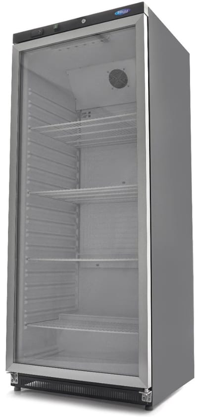 Koelkast - 600 L - Zwart - met Glazen Deur