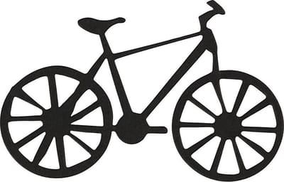 Label, fiets, afm 77x48 mm, zwart, 10 stuk/ 1 doos