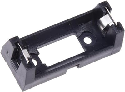 Batterijhouder - Accu Case - Elektrisch Gereedschap - Open Frame Ontwerp - 43x18x15mm - Zwart/Zilver