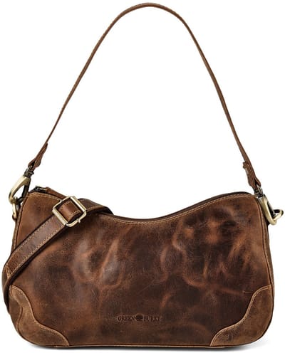 GREENBURRY schoudertas Vintage Crossbody Bag Brown bruine