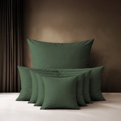 Lavea® Kussenslopen 80x80 cm Set van 2 – Kussenhoezen van 100% Katoen, Zacht en Ademend met YKK-Ritssluiting, OEKO-TEX Gecertificeerd – Olijfgroen