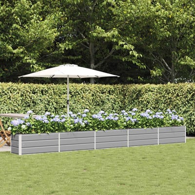 vidaXL - Plantenbak - Lichtgrijs - 480 - x - 50 - x - 45 - cm - Gegevens - staal