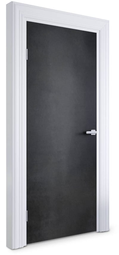 Wallfluent Deursticker - Zwarte textuur Deurfolie - 85 x 205 cm - Zwart Deur plakfolie - Moderne Deur Sticker - Abstractie Deurbehang Sticker - Deursticker voor de Badkamer - Deur Sticker