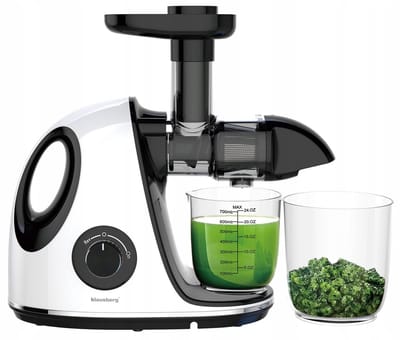 Klausberg Slow Juicer KB-7864 – 150W | Cold Press | Stille Juicer - Groenten en Fruitpers – Met Pulpreservoir - Juice Maker - Wit