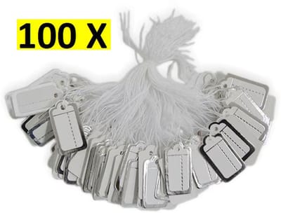 Actie4you® - Prijslabeltjes - 100 stuks - Wit met Zilverkleur – Prijskaartjes