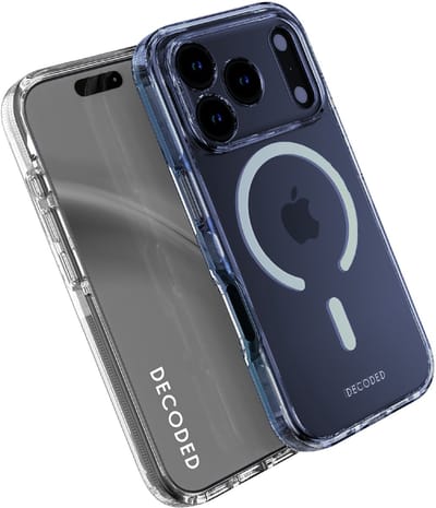 DECODED Clear Transparant Hoesje Geschikt voor iPhone 17 Pro - Anti-Yellowing - 100% Gerecycled Materiaal- Geschikt voor MagSafe - Doorzichtig Hoesje