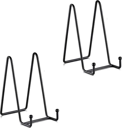 Bordenstandaard - Zwart - 2 Stuks - Bordenrek - Bordenstandaard voor Sierborden - Borden Display Standaard
