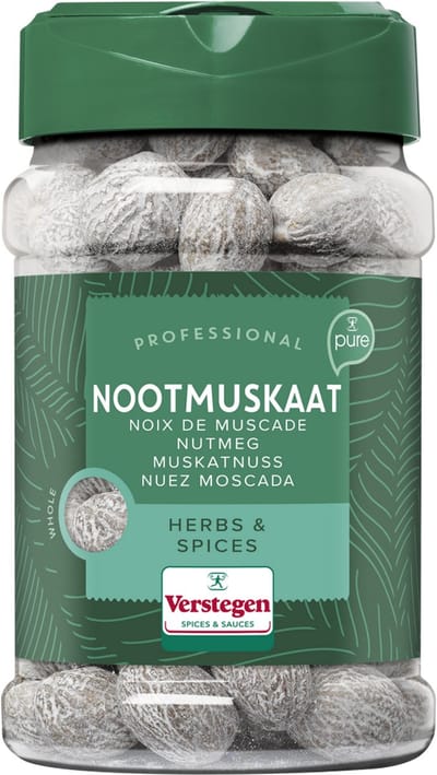 Verstegen - Nootmuskaat heel - Pure - Strooibus small - Kruiden & specerijen - 150g