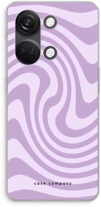 Case Company® - Hoesje geschikt voor OnePlus Nord 3 hoesje - Swirl Paars - Soft Cover Telefoonhoesje - Bescherming aan alle Kanten en Schermrand