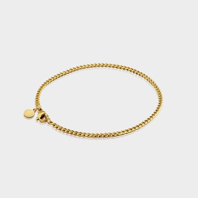 Cuban Armband 3 mm - Gouden Schakelarmband - 19 cm lang - Armband Heren - Olympus Jewelry