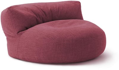 Lumaland Indoor linnen zitzak lounge, ronde zitzak voor binnen, 320 l vulling, 90 x 50 cm, linnenlook en feel, verrot
