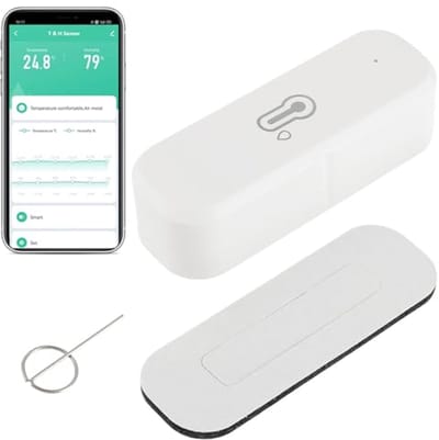Slimme WiFi Temperatuur- en Vochtigheidssensor met App en Stemassistent