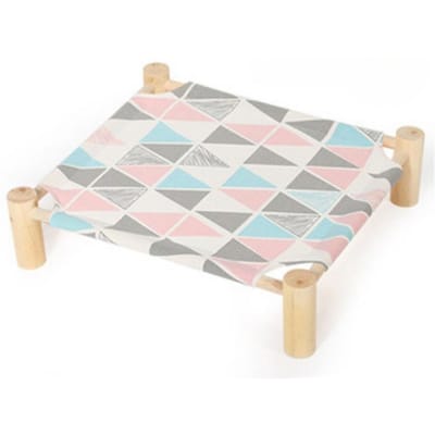 Hondenbed Huisdier Mat Vier Seizoenen Universeel Creatieve Huisdier Kattenhok Hondenhok Kan Worden Gedemonteerd en Gewassen Massief Houten Hangmat 50 * 45 * 13cm