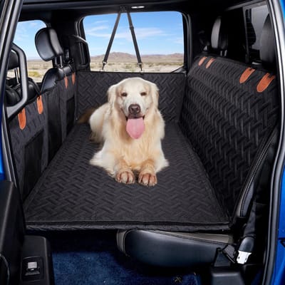 Honden Stoelhoes - Hondenzitje Extender - Reizen met Hond - Harde Bodem - 78 x 48 cm - Zwart