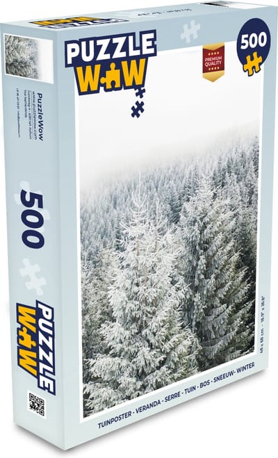 Puzzel Bos - Sneeuw - Winter - Seizoenen - Dennenboom - Legpuzzel - Puzzel 500 stukjes