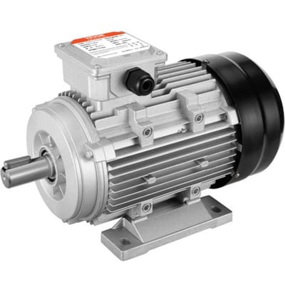 VEVOR 2,2 kW elektromotor 2890 tpm, AC 400 V 4,7 A, 90 L, B3-frame, luchtcompressormotor 3-fase, 24 mm spline-as, voorwaartse/achterwaartse rotatie voor landbouwmachines en algemene apparatuur