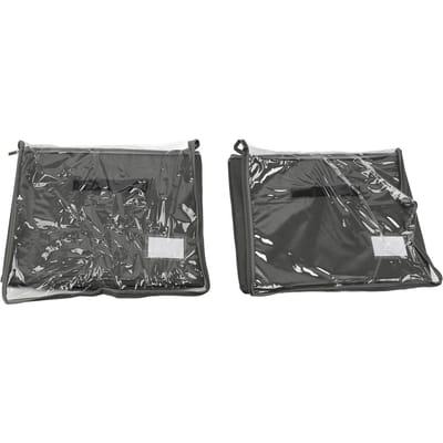 Kledingkast Schoenen Organizer 12 Vakken Opbergdoos met Transparant Deksel Draagbaar voor Garderobe Groot Grijs 2 Stuks grijze kleur