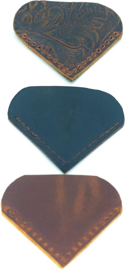 3 Stuks Hartvormige Leren Boekenlegger - Pagina Hoek Bookmark voor Lezers, Studenten en Docenten, Perfect Cadeau voor Boekliefhebbers