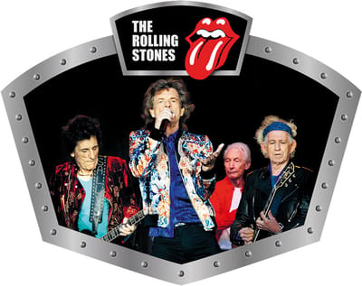 Signs USA - Muziek schild met Top Logo - Rolling Stones - 40 x 32 cm