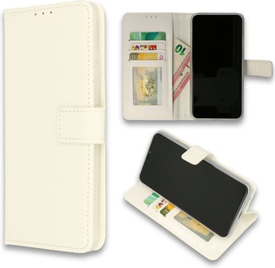 HB Hoesje Geschikt voor Samsung Galaxy A71 - Portemonnee Book Case - Pasjeshouder en Magneetlipje - Wit