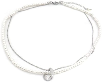Ketting - verstelbaar - sieraad - accessoire - RVS - stainless steel - 39+5cm - zilverkleurig - cadeau - geschenk - feest – feestdagen