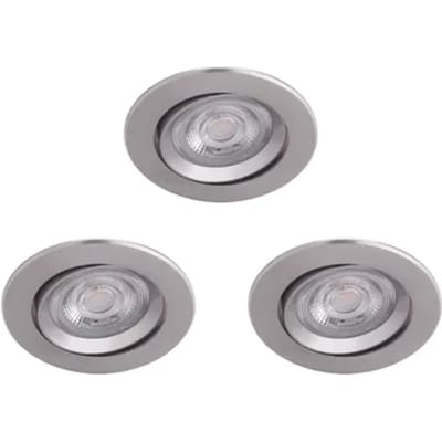 Philips Inbouwspot Sparkle Nikkel ⌀8,5cm 5w 3 Stuks