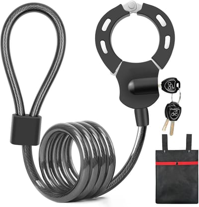 E Scooter Diefstalbeveiliging - 15 mm Kabelslot met 3 Sleutels - 120 cm Beveiliging voor Fiets, Motorfiets en Kinderwagen