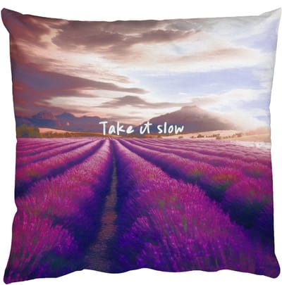Sierkussens - Kussentjes Woonkamer - 50x50 cm - Lavendelveld - Quote - Zonsondergang