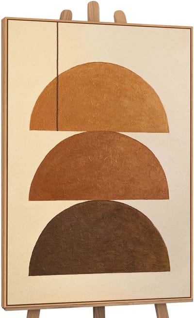Canvas schilderij handgeschilderd three horizons abstract – YS-Art Gallery – Luxe wanddecoratie voor woonkamer – Modern schilderij voor slaapkamer en hal