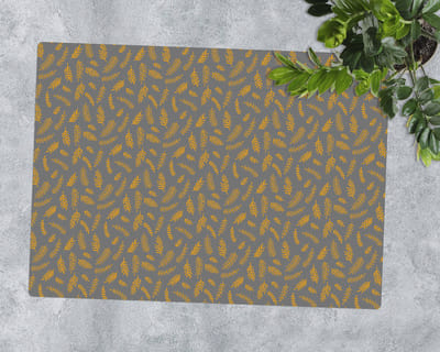 Coloray Vloerbeschermer - Gele takjes Vloerbeschermer Tapijt - 140x100 cm - Oranje Vloerbeschermer Groot - Vloerbeschermer Bureaustoel Tapijt - PVC Vloerbeschermer - Rechthoekige Mat - Natuur Thema