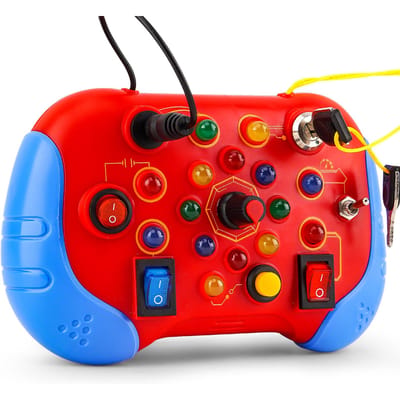 Montessori Druktebord Sensorisch Speelgoed Met LED Licht Schakelaar Bedieningspaneel Reisactiviteiten Kinder Spelletjes Ideaal Voor
