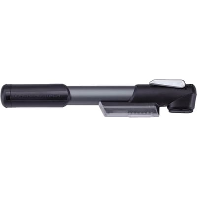 BBB Cycling WindGun S Mini Fietspomp met Drukmeter - Mini Fietspomp Racefiets & MTB - 7 Bar - Grijs - 25 cm - BMP-57