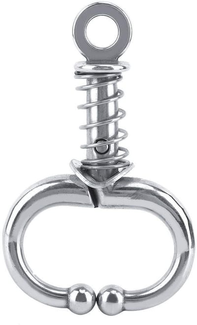 Dailygoods- Neusring Hoogwaardig Roestvrij Staal - Bull Neusring - Automatische Vergrendeling - Dierenarts Accessoire - Duurzaam - Glad Oppervlak - Runderneusring