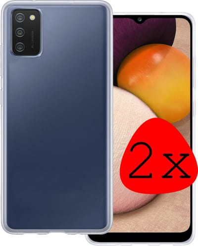 Hoesje 2 Stuks - Geschikt voor Samsung Galaxy A03s - Sterk & Shockproof - Case Siliconen - Back Cover - Telefoon Hoes - Transparant