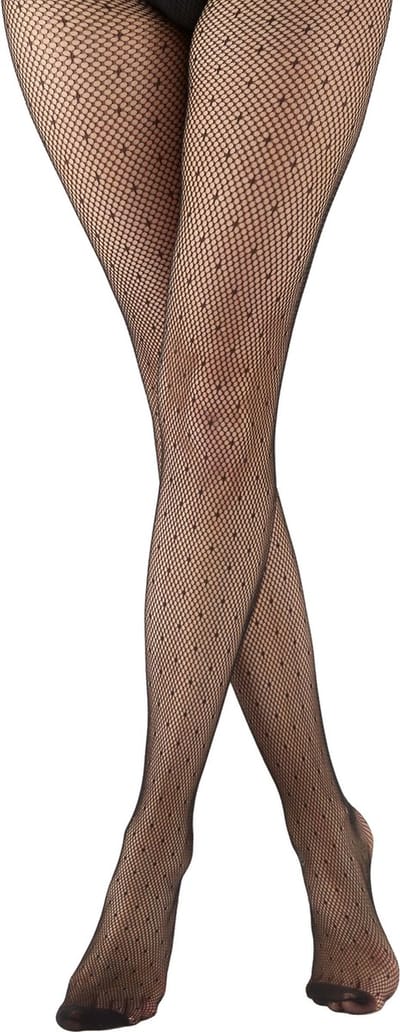 Pretty Polly Panty - Spot Net - One Size - 36/42 - Zwart
