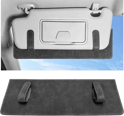 Autozonneklepverlenger, anti-verblindingsaccessoire voor de zonneklep, veilig rijden, clip-on zonnescherm om bestuurder en passagiers te beschermen tegen UV-straling (donkergrijs).