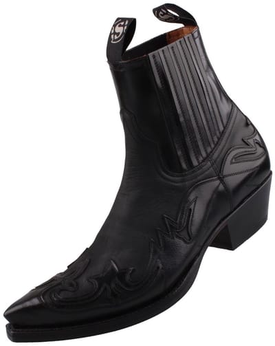 Sendra heren enkellaars 4660 zwart