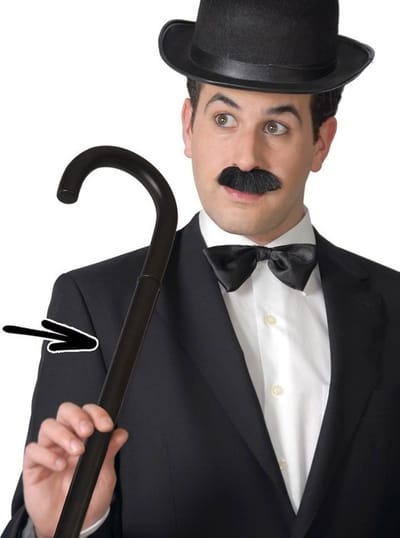 Carnaval wandelstok - Verkleed wandel en dans stok - 80 cm - zwart - volwassenen - abraham - oude man/mensen