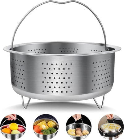 Stoominzet voor Gezond Koken - Perfect voor Groenten, Vis en Rijst - 20 x 19,8 cm