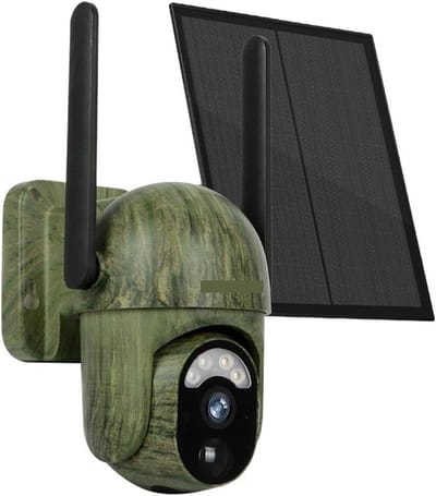Buiten Camera - Beveiligingscamera Draadloos - Huisbewaking - 4MP Zonne-energie - IP66 Waterdicht - Wit