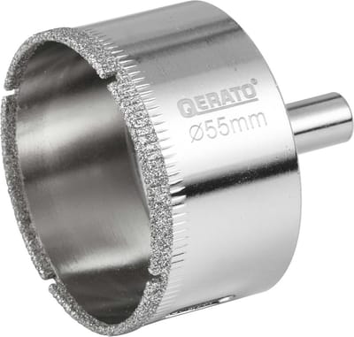 Qerato Tegelboor 55 mm nat - Glasboor - Diamantboor