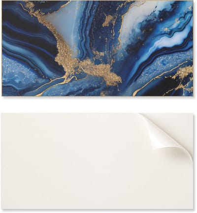 Zelfklevend PVC-paneel met motief, perfect voor de hal, 100x50 cm, abstract golvend patroon.