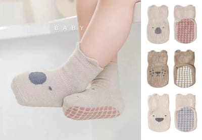 3 Paar - Baby Antislip Sokken - Koala Hond - 2-4 jaar