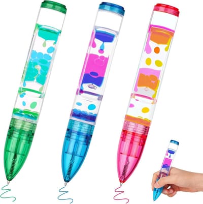Liquid Sensory Hourglass Timer Set van 3 Stuks voor Stressverlichting en Decoratie in Huis en Kantoor, Perfect voor Spellen en Creatieve Activiteiten